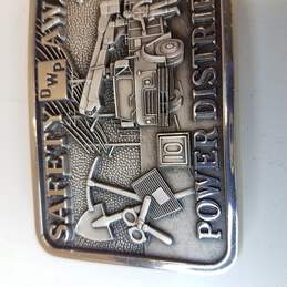 Solid Sterling Silver DWP Safety Award Belt Buckle 197.1g alternative image