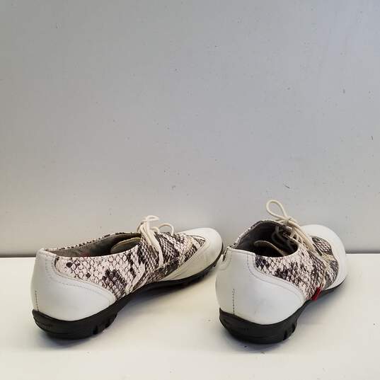 Marc Joseph White Montrose Golf Snakeskin Print Leather Lace Up Oxford Shoes Women's Size 7.5 B image number 4