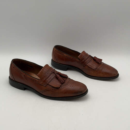 Mens Cody 1849 Brown Leather Calfskin Tassel Slip-On Loafer Shoes Size 10.5 image number 2