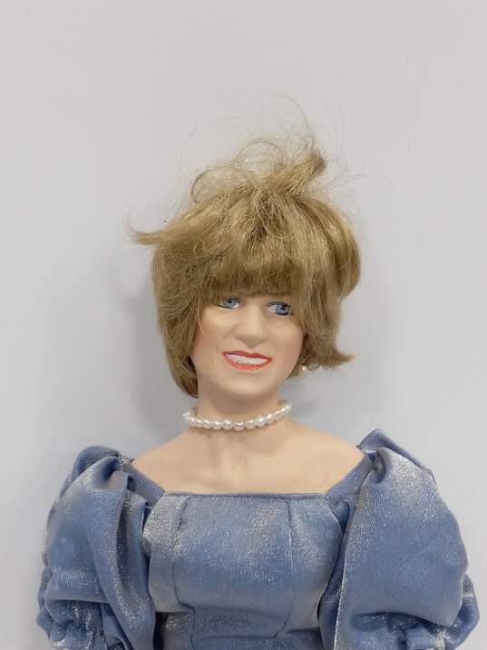 Lady Diana Queen of Hearts Bisque Porcelain Doll 19" image number 2
