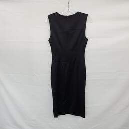 Reiss Mosaic Twist Front Black Satin Sleeveless Dress WM Size 4 NWT alternative image