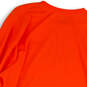 Men Orange Round Neck Long Sleeve Front Pocket Pullover T-Shirt Size 2XL image number 4