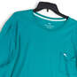 Mens Blue Crew Neck Long Sleeve Front Pocket Pullover T-Shirt Size 2XLT image number 3