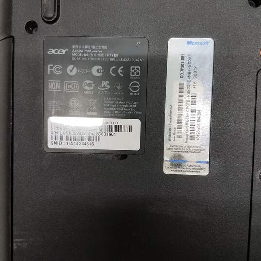 ACER Aspire 7560 17in Laptop AMD A6-3400M CPU RAM & 500GB HDD image number 7
