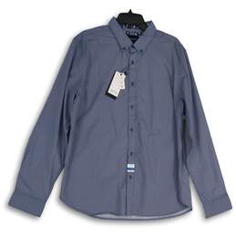 NWT Denim & Flower Mens Blue Long Sleeve Collared Button-Up Shirt Size XL