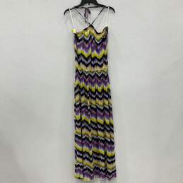 NWT Just Funky Womens Multicolor Sleeveless Halter Neck Tie Maxi Dress Size XL