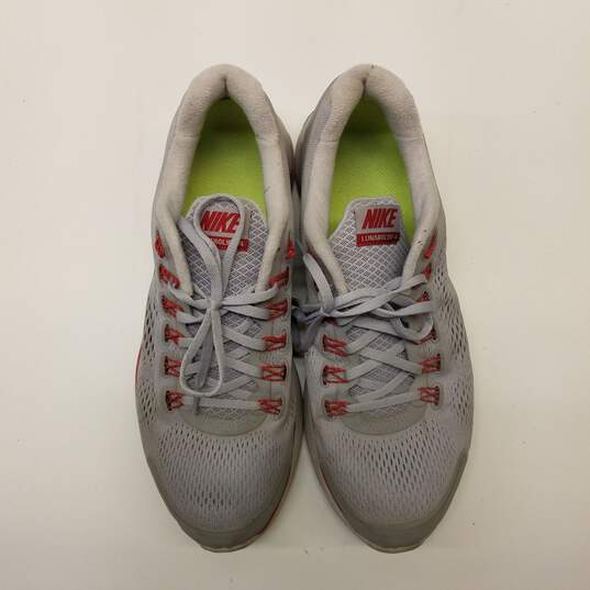 Nike Lunarglide 4 Men's Gray and Red Sneaker US 12 image number 6