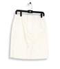 Womens White Elastic Waist Light Wash Straight & Pencil Skirt Size 4 image number 2