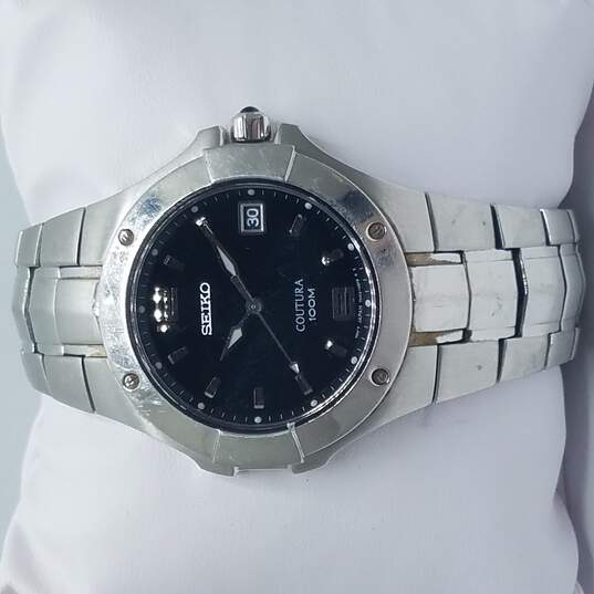 Buy the Seiko 7N42-OEF8 R2 Coutura Black Dial Sapphire Crystal Watch |  GoodwillFinds
