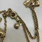 Designer J. Crew Gold-Tone Multiple Ribbon Bow Stations Chain Necklace image number 4