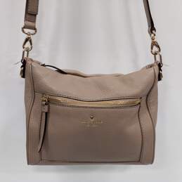 Kate Spade Taupe Leather Satchel/Crossbody Bag alternative image