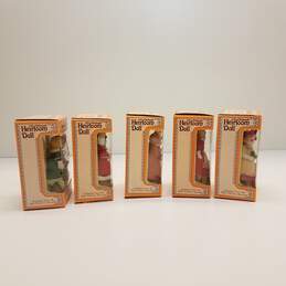 Jasco L'il Chimers Heirloom Doll Porcelain Bell Christmas Ornaments Lot of 5 alternative image
