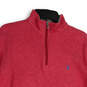 Mens Pink Mock Neck Long Sleeve Knit Pullover Sweater Size M 175/96A image number 3