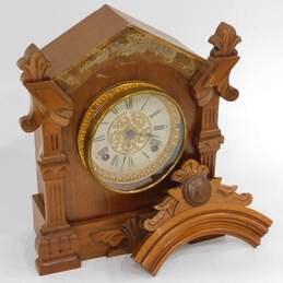 ATQ Ansonia Trieste 8-Day Walnut Wood Mantel Clock