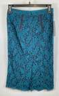 NWT Marciano Womens Green Black Lace Back Zip Straight & Pencil Skirt Size XS image number 2