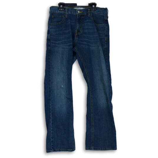 Mens Blue Denim Medium Wash Pockets Stretch Straight Leg Jeans Size 30x30 image number 4