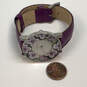 Designer Vera Bradley Purple Adjustable Strap Round Dial Analog Wristwatch image number 2