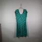 Womens Feather Print Surplice Neck Short Sleeve Midi Wrap Dress Size 2 image number 2