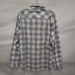 NWT Travis Matthews WM's 100% Cotton Quinella Gray & White Checker Flannel Shirt Size M alternative image