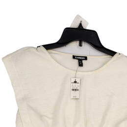 NWT Womens White Sleeveless Round Neck Pullover Blouse Top Size Large alternative image