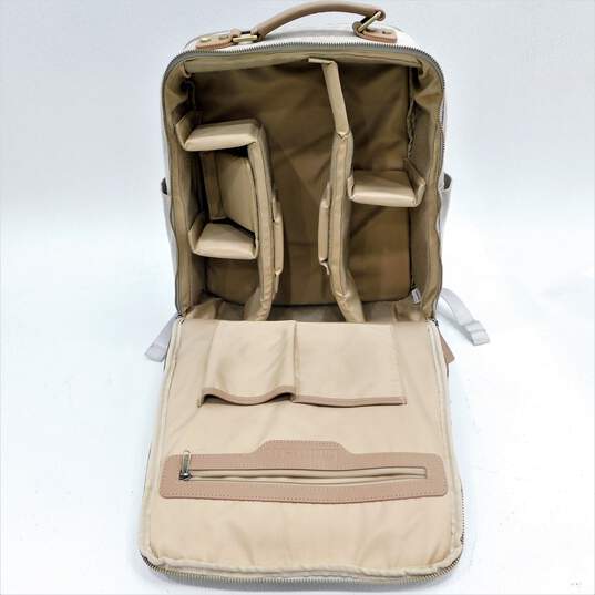Kamrette Lyra Camera Tan Canvas Backpack w/ Dividers & Laptop Sleeve image number 3