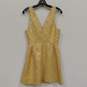 NWT Womens Yellow Floral Sleeveless V Neck Cutout Tapestry Mini Dress Size 8 image number 2