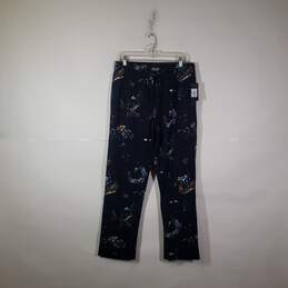 NWT Womens Abstract Drawstring Waist Straight Leg Pajama Pants Size Large