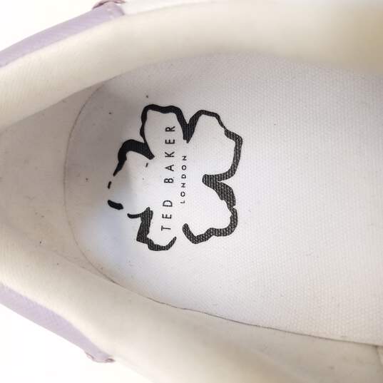 Ted Baker Men's White Purple Flower Sneaker Size 8.5 image number 7