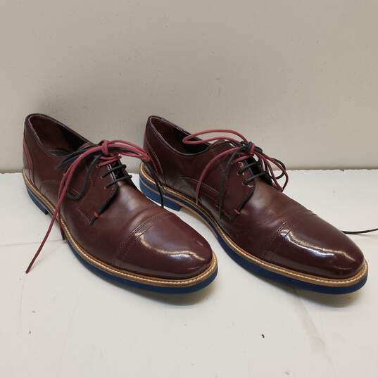 Ted Baker Leather Oxford Shoes Burgundy 8 image number 6