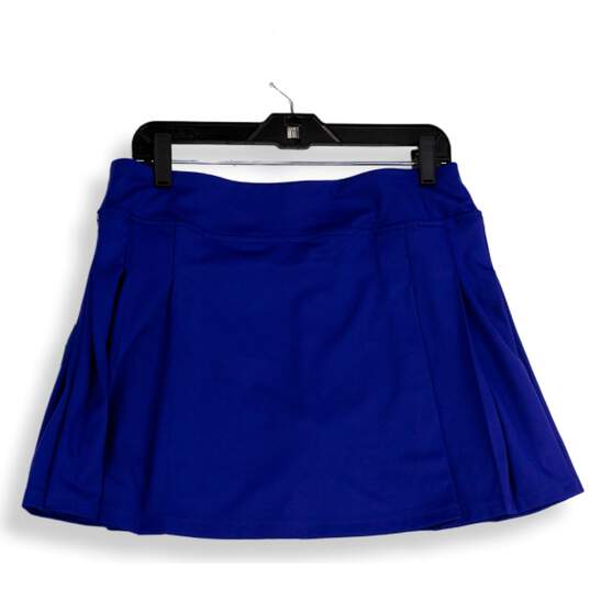 Tommy Bahama Womens Blue Pleated Side Zip Short A-Line Skirt Size Large image number 2