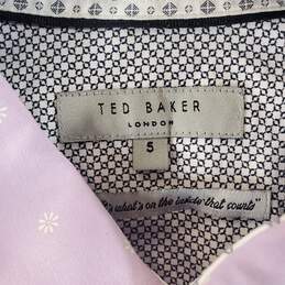 Ted Baker Men Lavender Floral Button Up Sz 5 alternative image