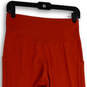 Womens Orange Elastic Waist Pull-On Activewear Cropped Leggings Size L image number 3