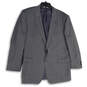 Mens Gray Notch Lapel Long Sleeve Flap Pocket Two Button Blazer Size 50 LG image number 1