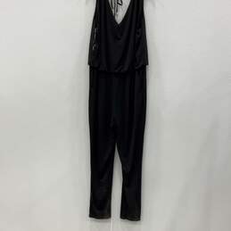 NWT Womens Black Sleeveless V-Neck Back Zip One-Piece Jumpsuit Size XL