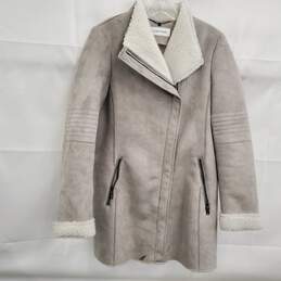Calvin Klein Women's Gray Fleece Lined Coat Size Small