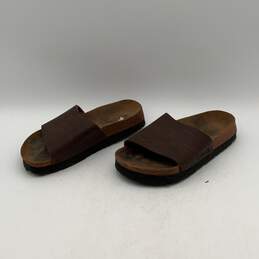 Birkenstock Womens Brown Open Toe Flat Slip On Slide Sandals Size 6 alternative image