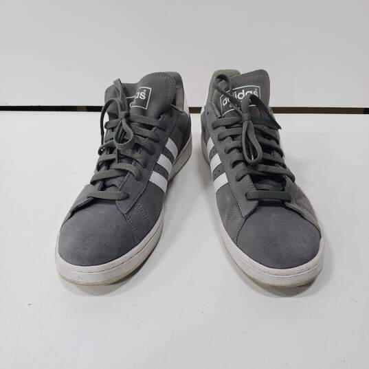 Men's Adidas Grey Suede Campus Sneakers Size 13 image number 1