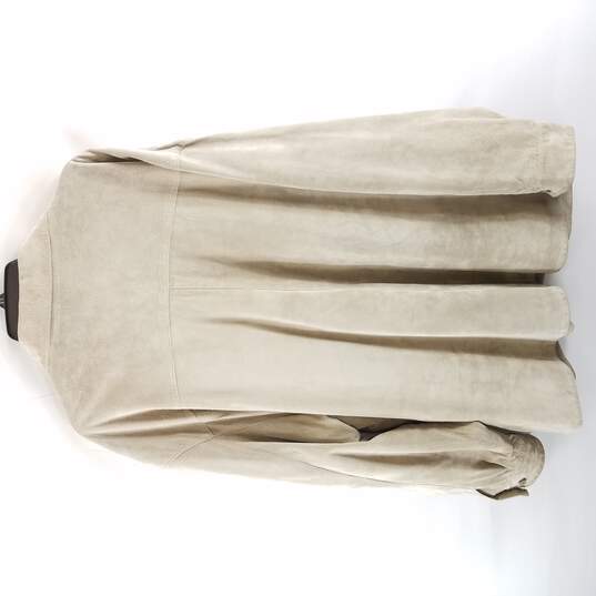 Pronto Uomo Men Grey Leather Shirt 3X image number 2