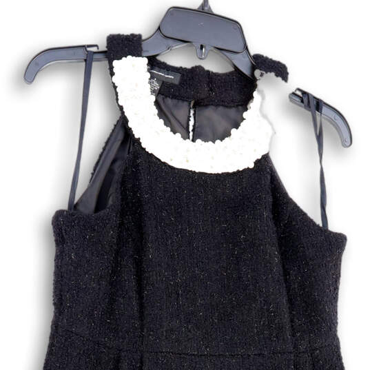 NWT Womens Black Embellished Sleeveless Round Neck Back Zip Mini Dress Sz 6 image number 3