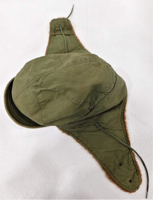 Korean War Era US Army M1951 Pile Field Cap Hat Ear Flap Hat Size 7 1/2 image number 3