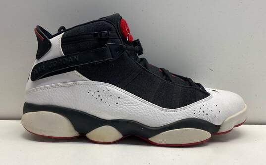 Jordan 6 Rings Black White Gym Red Athletic Shoes Men's Size 13 image number 1