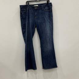 Womens Blue 545 Denim Medium Wash 5 Pocket Design Bootcut Leg Jeans Size 16