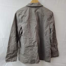 Eileen Fisher Gray Cotton Button-Up Shirt Jacket Women's LG alternative image