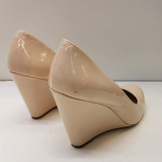 Banana Republic Patent Leather Wedge Heels Nude 8.5 image number 5