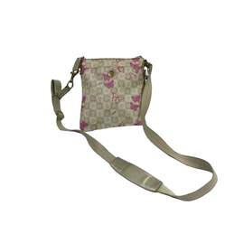 Waverly Light Khaki Pink Butterfly Swingpack Crossbody Bag