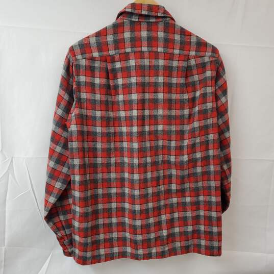 Patagonia Red Gray Plaid Button Up LS Shirt M image number 2