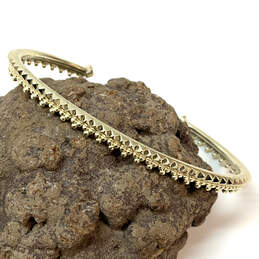 Designer Kendra Scott Gold-Tone Rhinestone Pointed Ends Cuff Bracelet