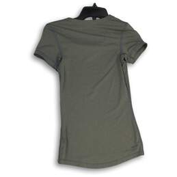 Nike Womens Gray V-Neck Short Sleeve Activewear Pullover T-Shirt Size XS alternative image