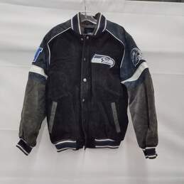 GIII Group NFL Seattle Seahawks Leather Jacket Size Medium