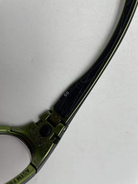 Unisex Sport F8 Black Green Full Rim Frame Helmet Specs Sports Eyeglasses image number 5